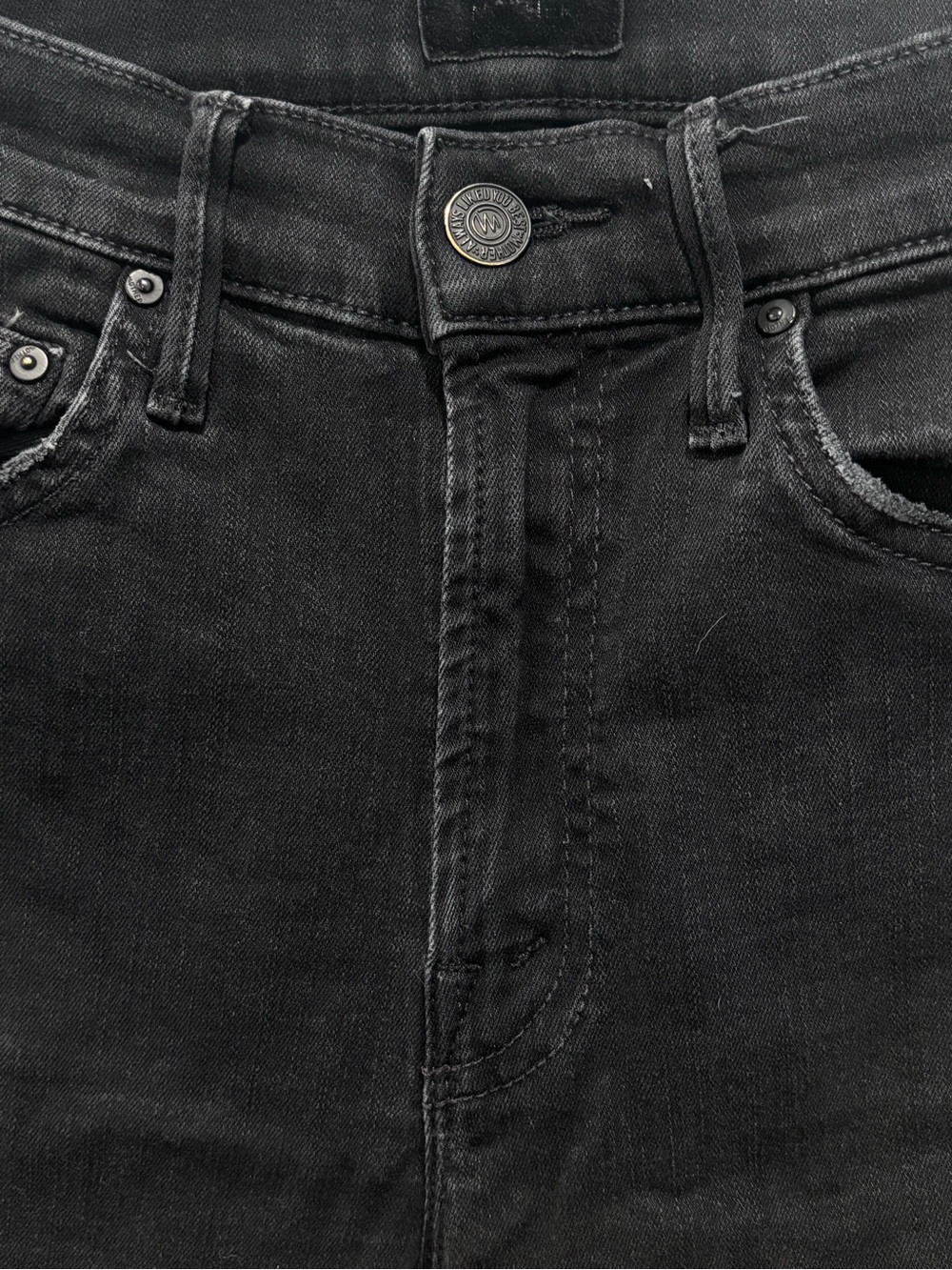🖤🖤🖤MOTHER Black Ankle & Cropped Button-Front Pants - Picture 8 of 14